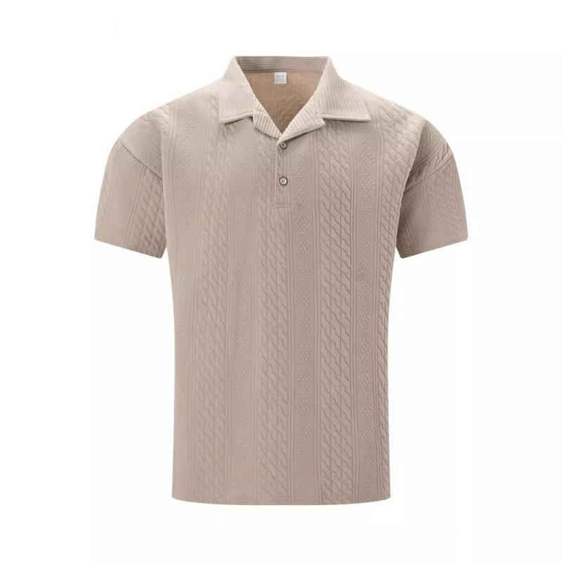 Relaxed Jacquard Texture Polo Shirt