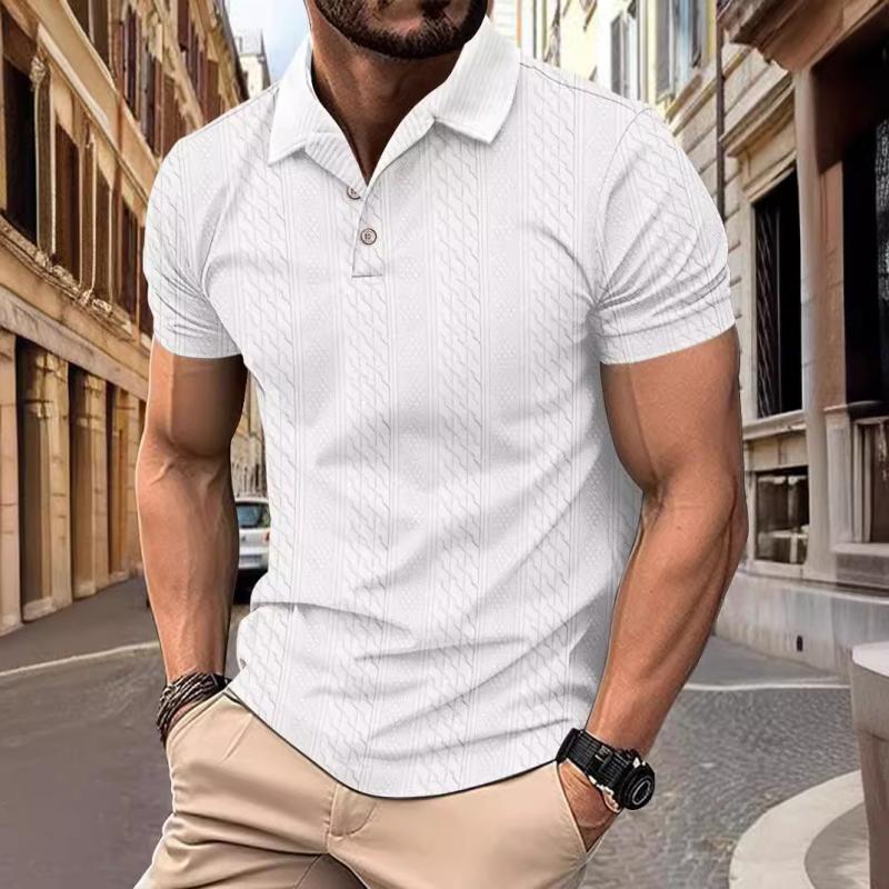 Relaxed Jacquard Texture Polo Shirt