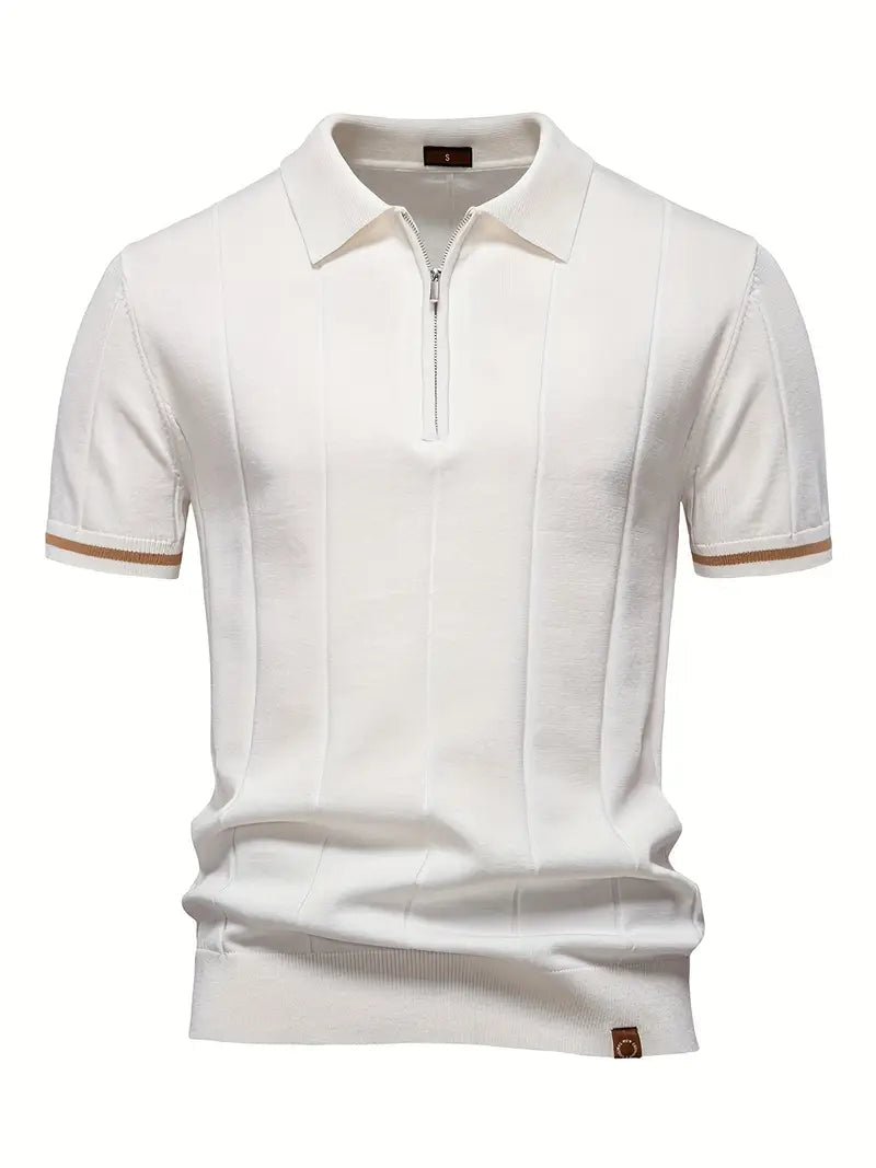 Slender Fit Polyester Blend Polo Shirt