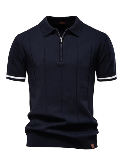 Slender Fit Polyester Blend Polo Shirt