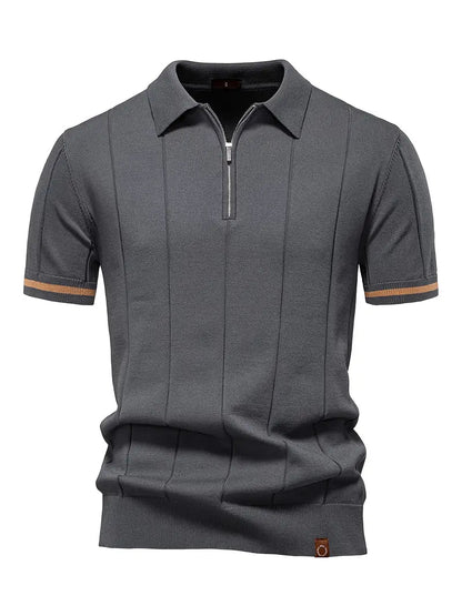 Slender Fit Polyester Blend Polo Shirt