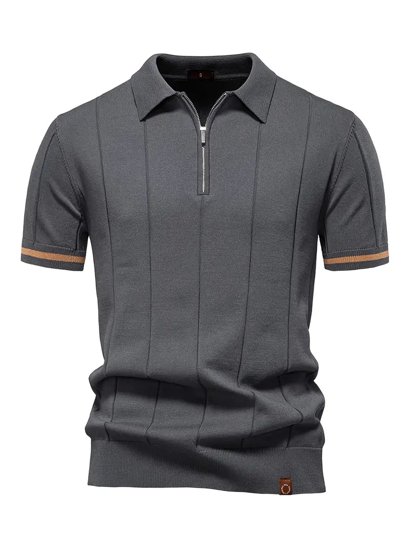 Slim Fit Polo Shirt Made from Polyester Blend