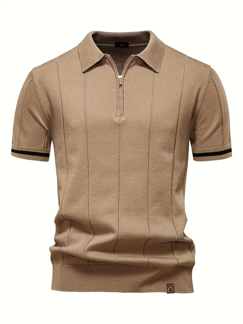 Slender Fit Polyester Blend Polo Shirt