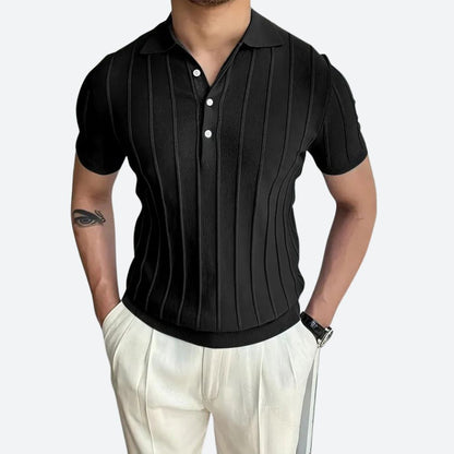 Polo Shirt - Stretch Blend with V-Neck