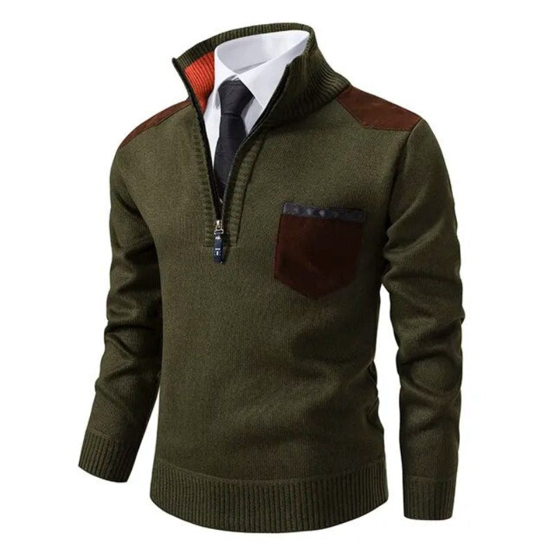 Sweter Dzianinowy z Kołnierzykiem