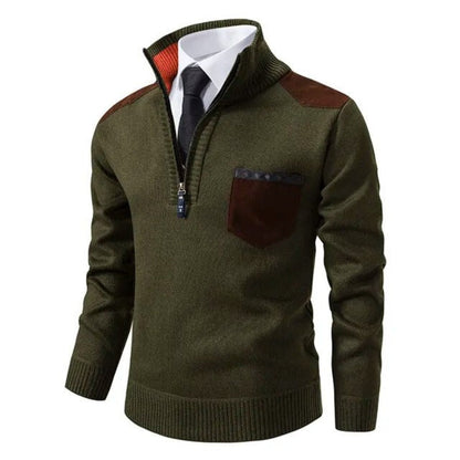 Sweter Dzianinowy z Kołnierzykiem