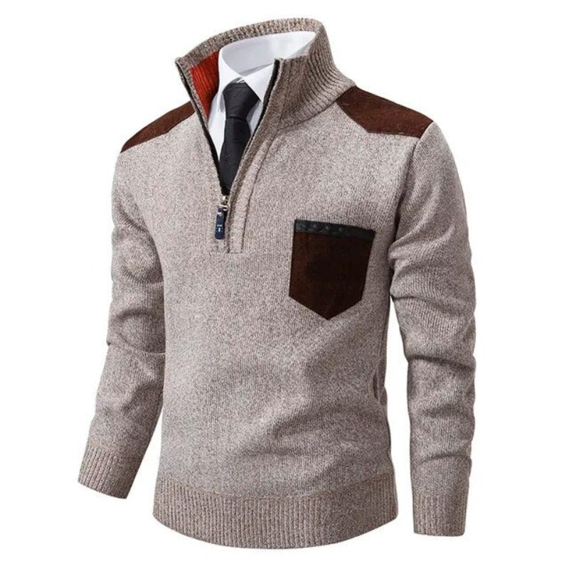 Sweter Dzianinowy z Kołnierzykiem