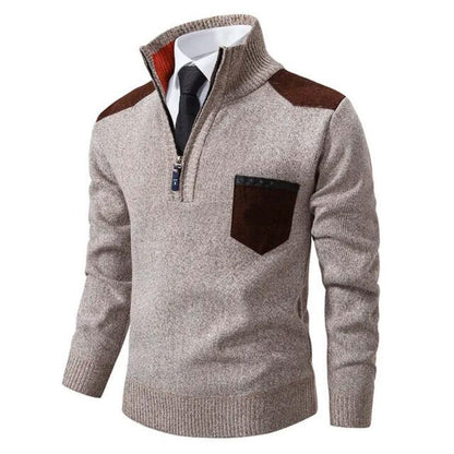 Sweter Dzianinowy z Kołnierzykiem