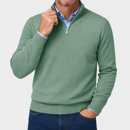 Sweter z Wysokim Kołnierzem - Lekka Materiałowa Konstrukcja