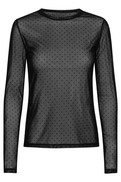 Nola Mesh | Černé tečky | Mesh blůza od Statebird
