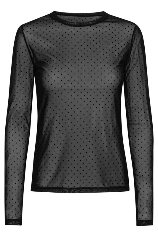 Nola Mesh | Černé tečky | Mesh blůza od Statebird