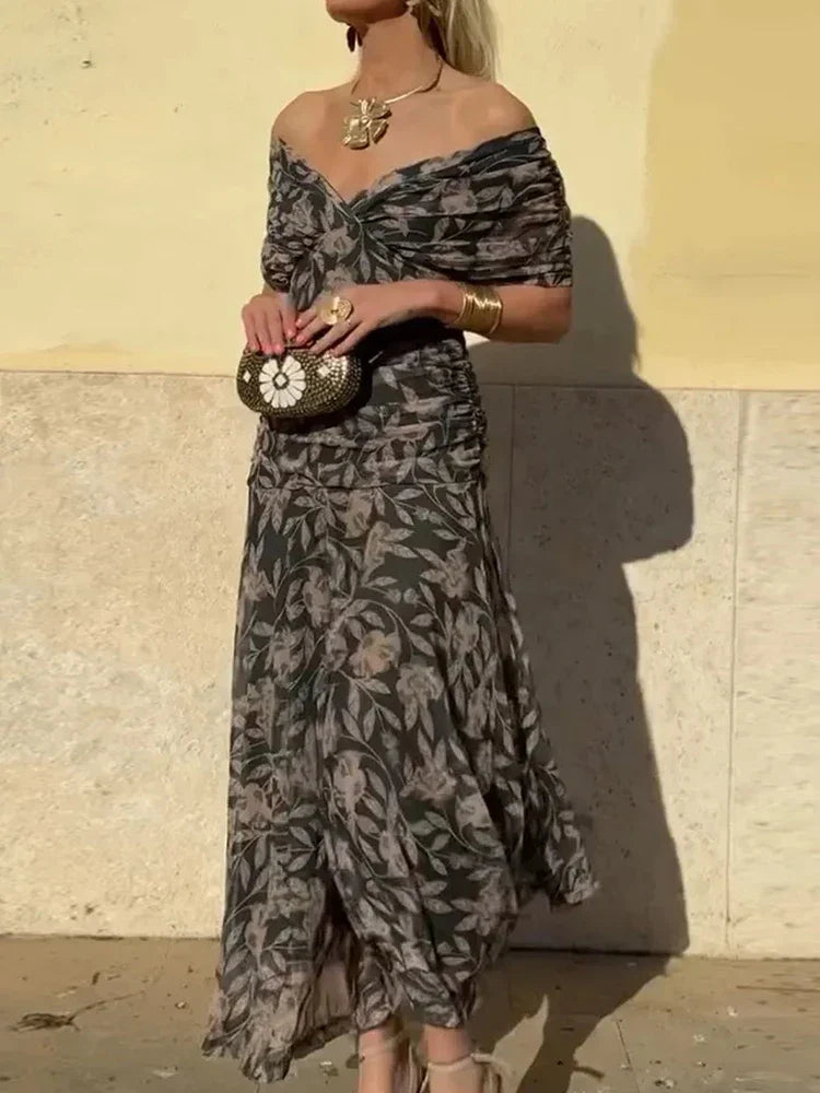 Luana - Elegantní šaty s V výstřihem