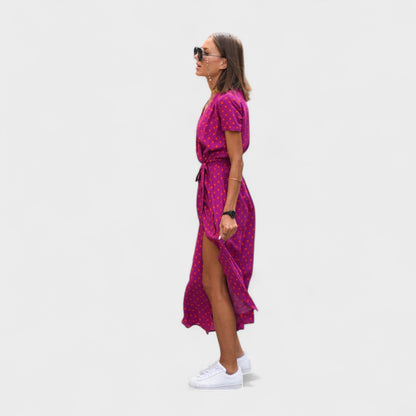 Boho Chic Dress in Pink Lily Shade