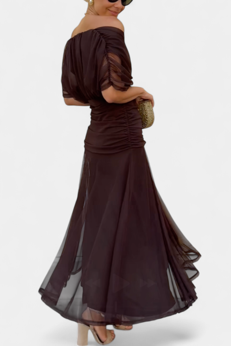 Luana - Elegantní šaty s V výstřihem