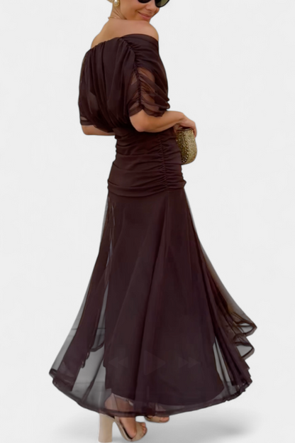 Luana - Elegantní šaty s V výstřihem