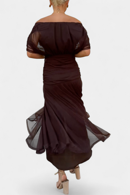 Luana - Elegantní šaty s V výstřihem