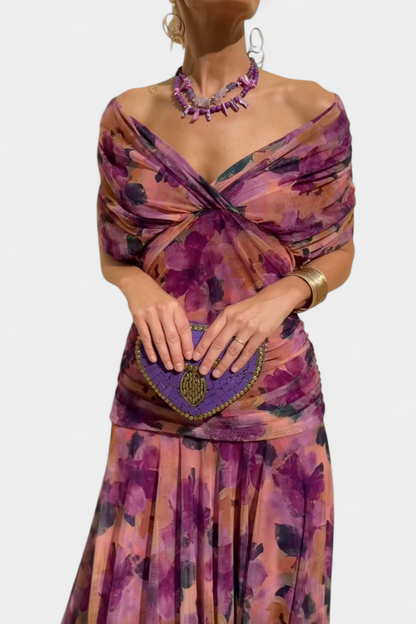 Luana - Elegantní šaty s V výstřihem