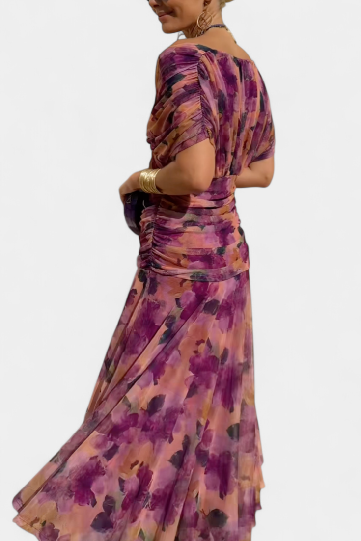 Luana - Elegantní šaty s V výstřihem