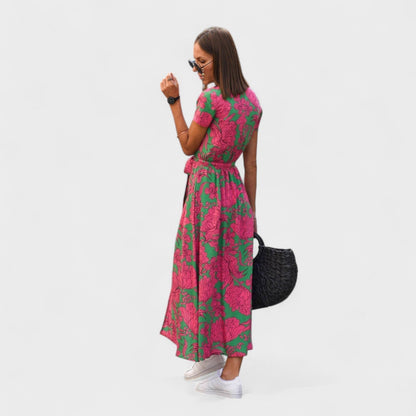 Růžové lilie - Šaty v Boho Chic stylu
