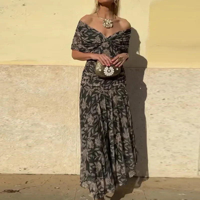Luana - Elegantní šaty s V výstřihem