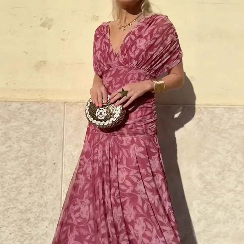 Luana - Elegantní šaty s V-výstřihem