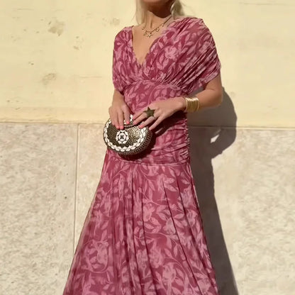 Luana - Elegantní šaty s V-výstřihem