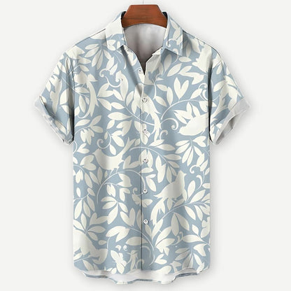 T-shirt z Krótkim Rękawem w Wzór Liści