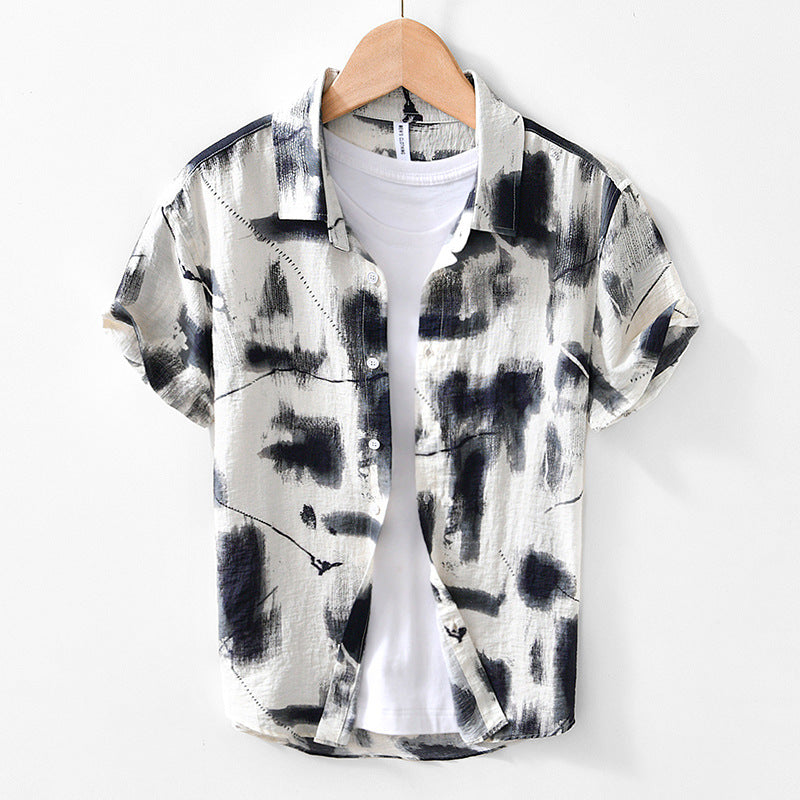 T-shirt z Krótkim Rękawem z Nadrukiem na Przodzie
