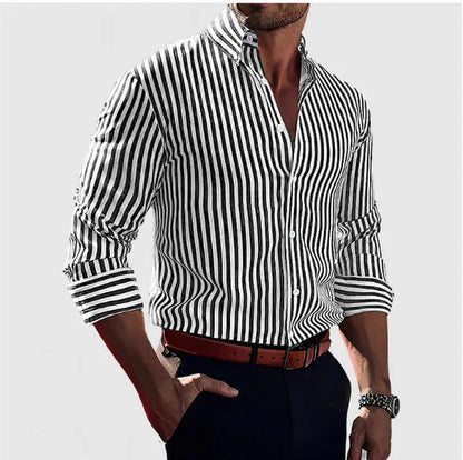 Soft Blend Striped Overshirt