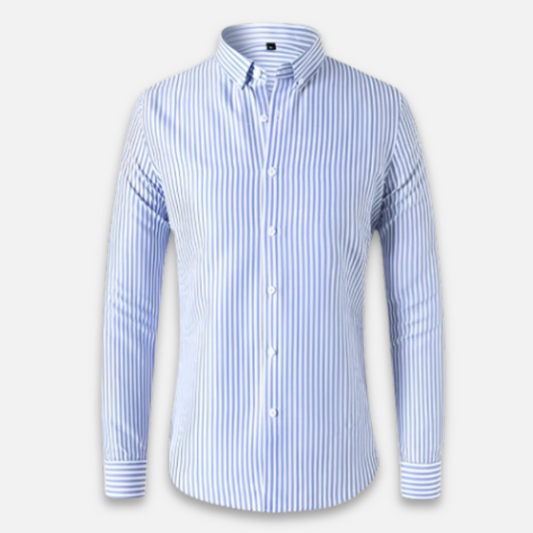 Soft Blend Striped Overshirt