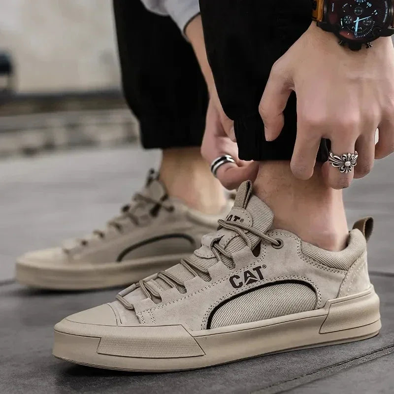 UrbanEdge - Skórzane Sneakersy Męskie