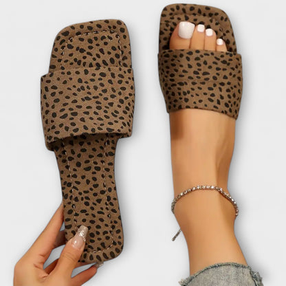 Elisabete - Leopardí potisk plátěné mokasíny