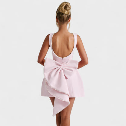 Catarina - Mini Dress Adorned with Pearls