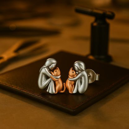 Gato Abraço - Cat Embrace Earrings