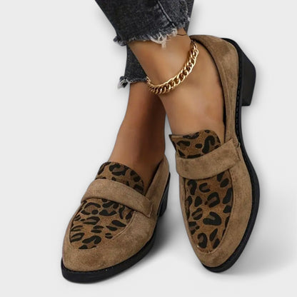 Stylowe Damskie Buty w Wzór Lamparta