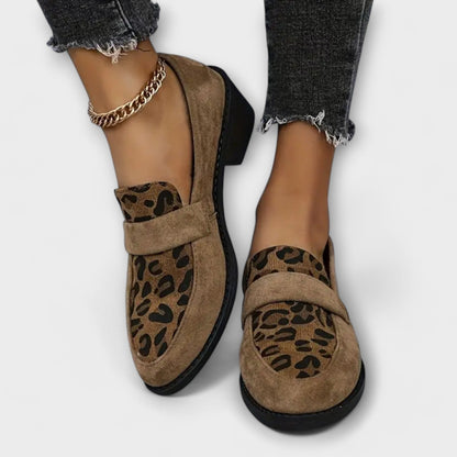Stylowe Damskie Buty w Wzór Lamparta