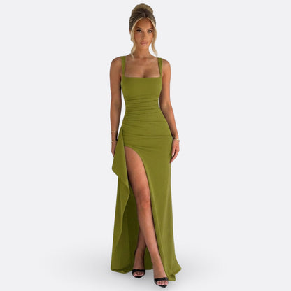 Vitória - Elegancka Maxi Sukienka Formalna z Odkrytymi Plecami