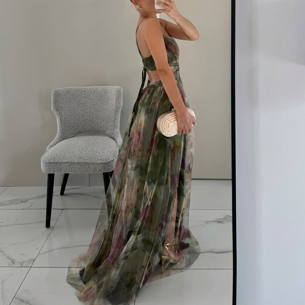 Margarida - Dlouhé šaty s květinovým vzorem