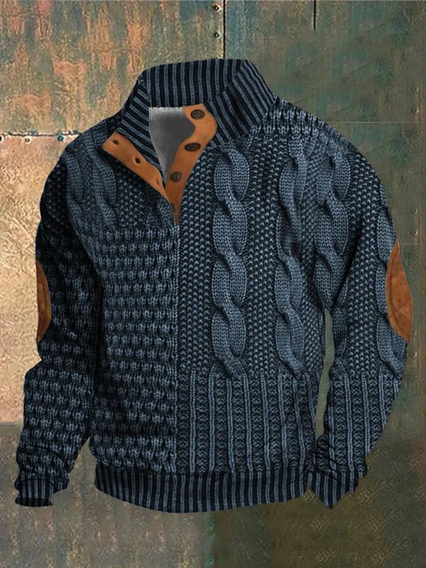 Diogo - Wzorzysty Sweter Termiczny