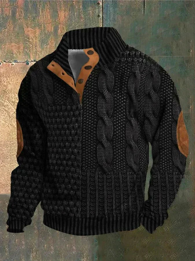 Diogo - Wzorzysty Sweter Termiczny