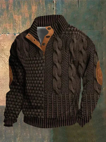 Diogo - Wzorzysty Sweter Termiczny