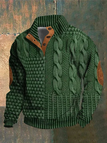 Diogo - Wzorzysty Sweter Termiczny