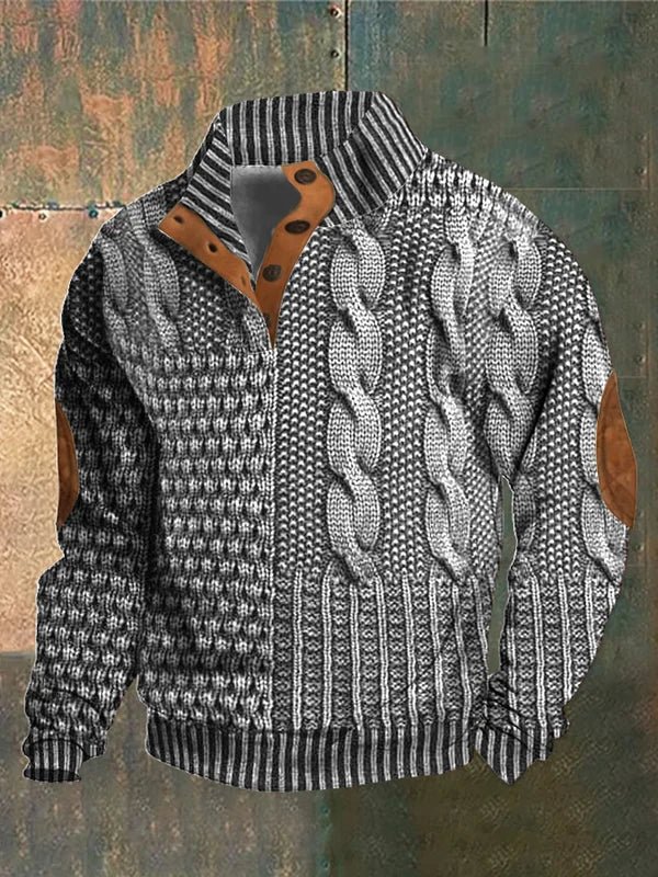 Diogo - Wzorzysty Sweter Termiczny