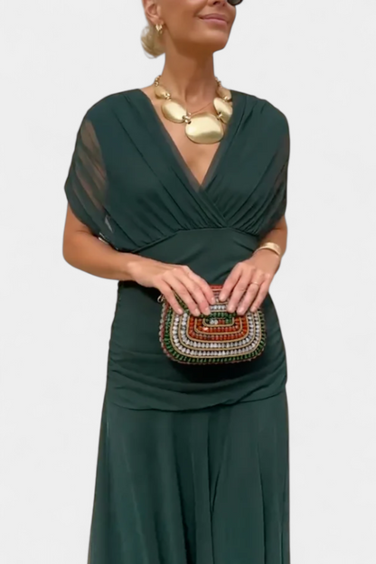 Luana - Elegantní šaty s V-výstřihem