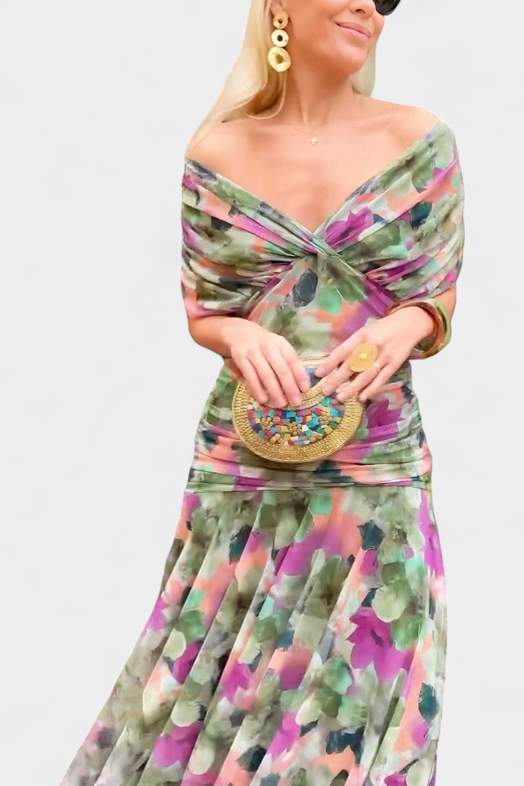 Luana - Elegantní šaty s V-výstřihem