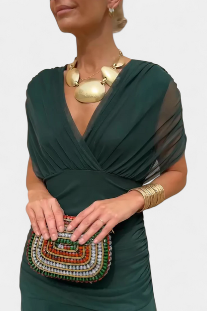 Luana - Elegantní šaty s V-výstřihem