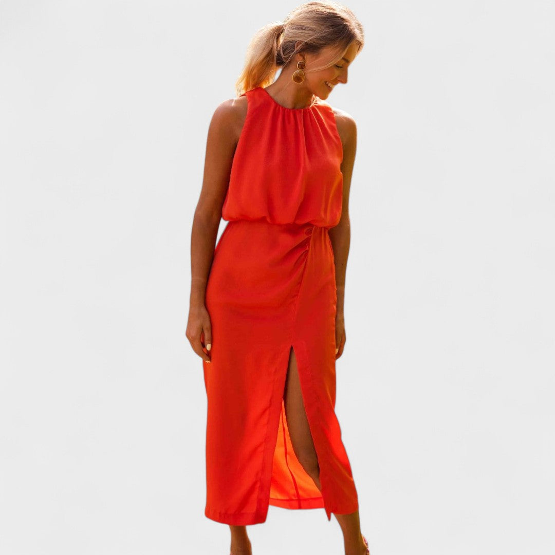 Linia - Elegancka Midi Sukienka