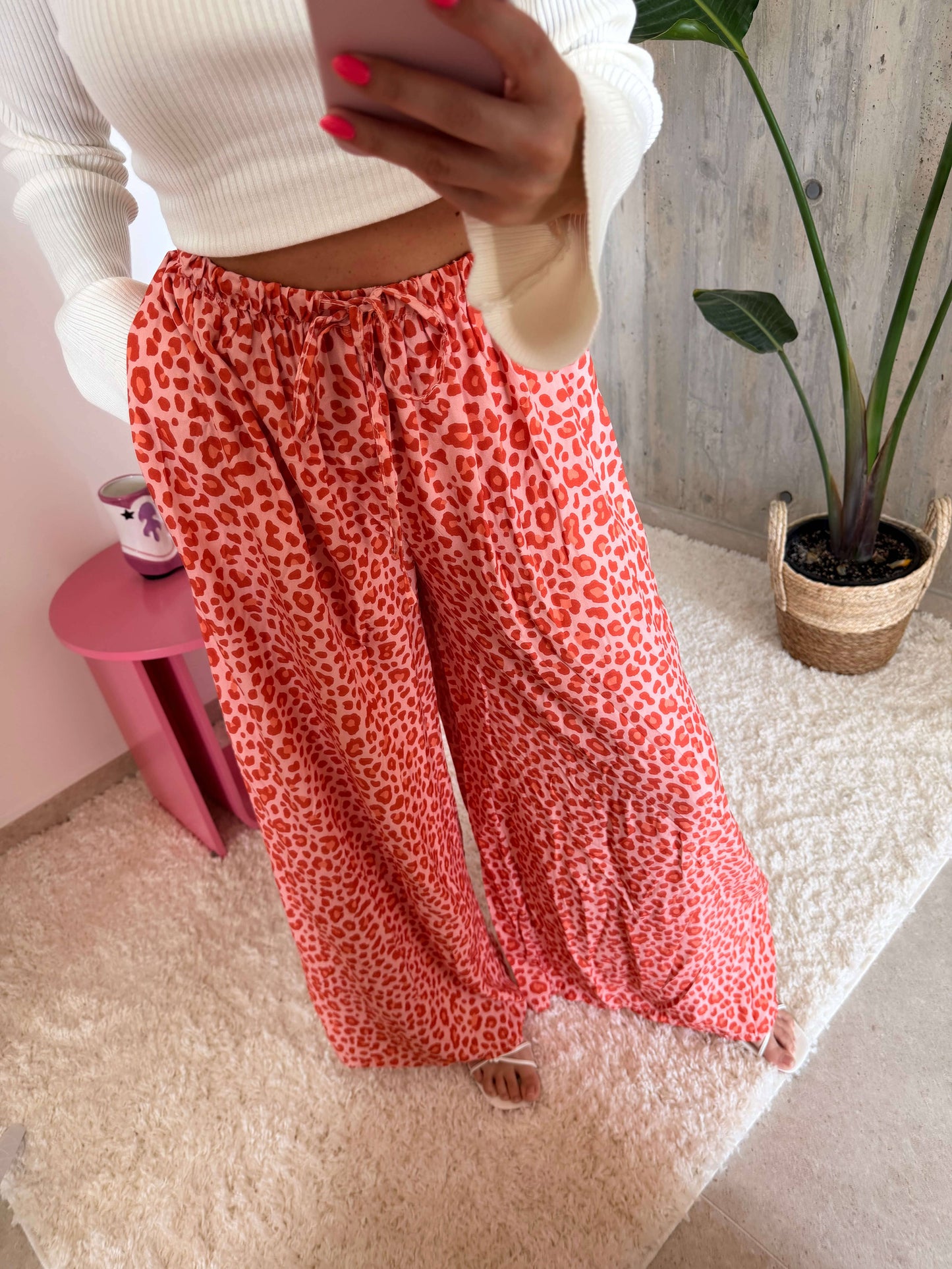 Meruňková Leoprint Schlabberhose