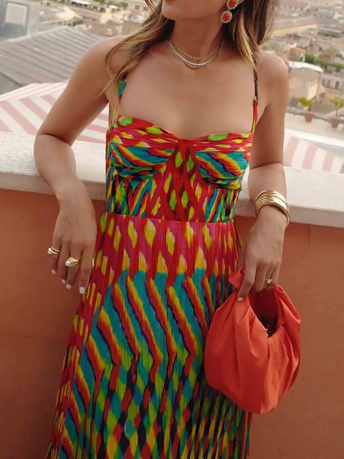 Aria - Maxi Dress with Abstract Print